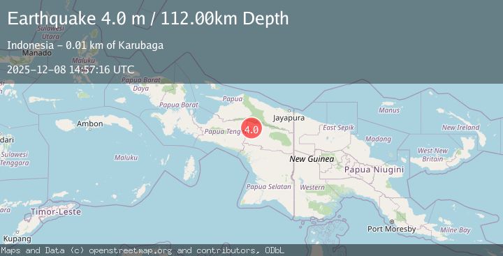 Map of PAPUA, INDONESIA