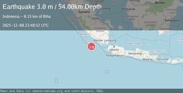 Map of SOUTHWEST OF SUMATRA, INDONESIA