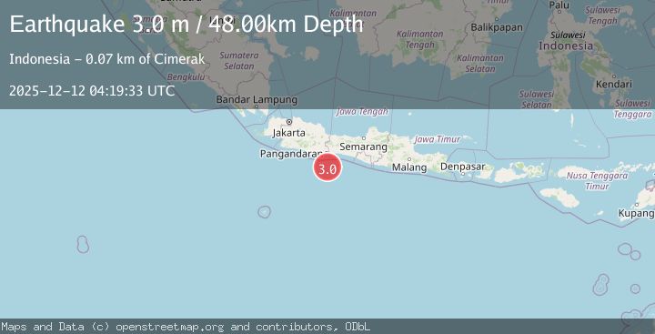 Map of JAVA, INDONESIA