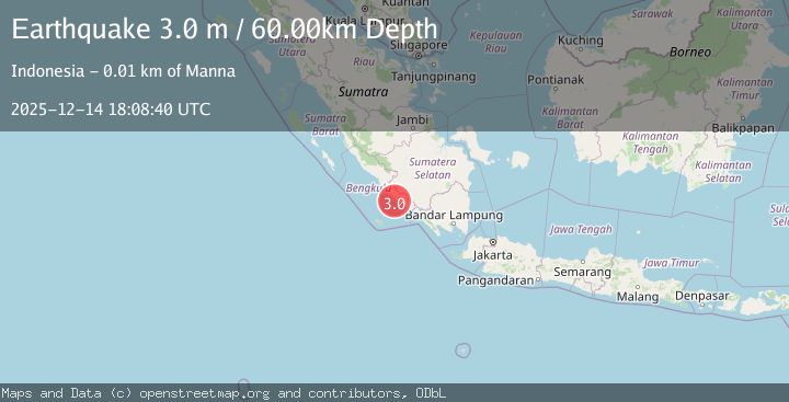 Map of SOUTHERN SUMATRA, INDONESIA