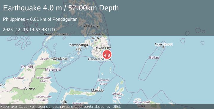 Map of MINDANAO, PHILIPPINES