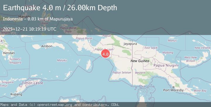 Map of NEAR S COAST OF PAPUA, INDONESIA