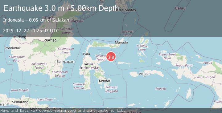 Map of SULAWESI, INDONESIA