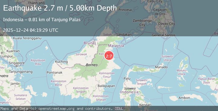 Map of KALIMANTAN, INDONESIA