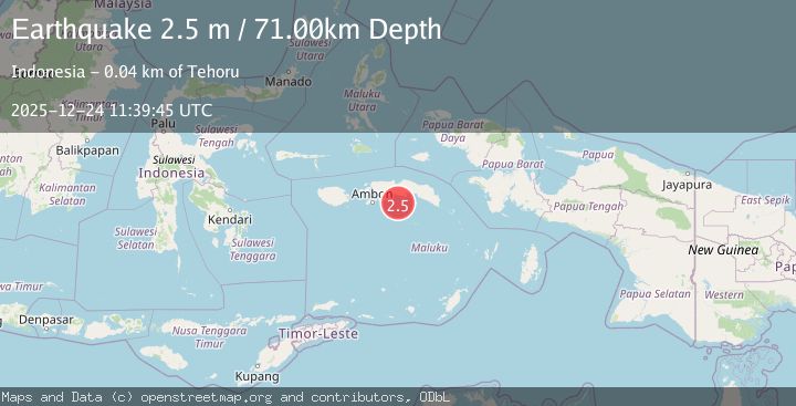 Map of SERAM, INDONESIA