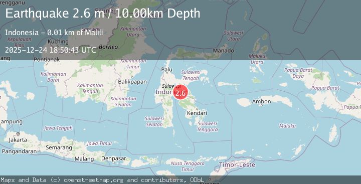 Map of SULAWESI, INDONESIA