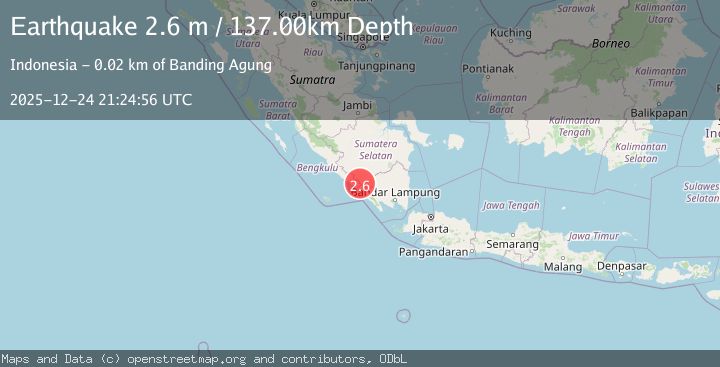 Map of SOUTHERN SUMATRA, INDONESIA