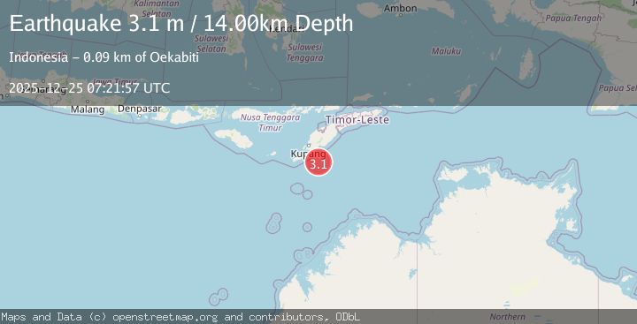 Map of TIMOR REGION, INDONESIA