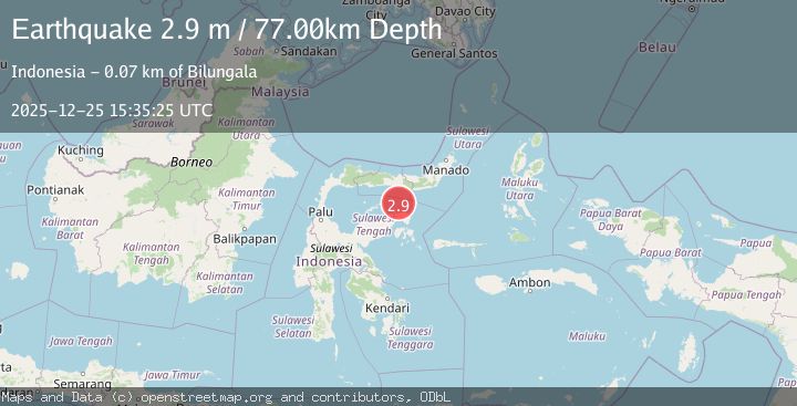 Map of SULAWESI, INDONESIA