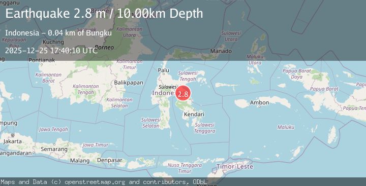 Map of SULAWESI, INDONESIA