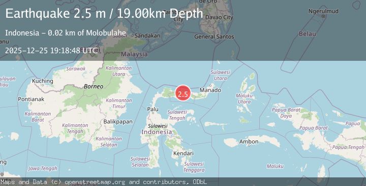 Map of MINAHASA, SULAWESI, INDONESIA