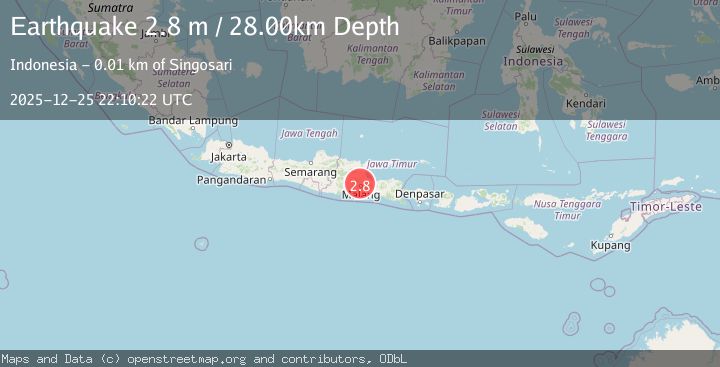 Map of JAVA, INDONESIA