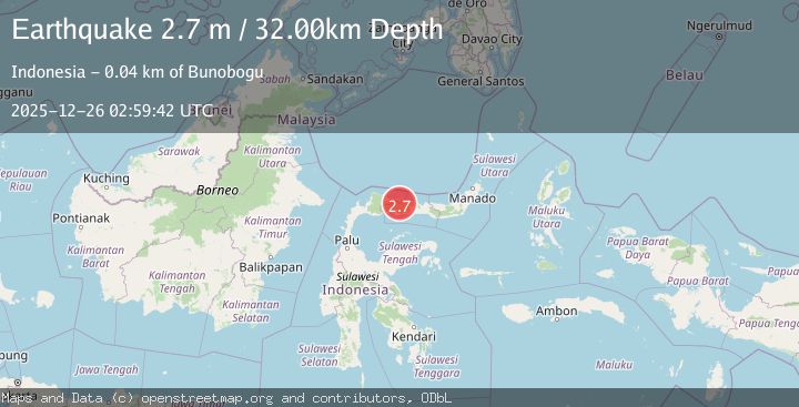 Map of MINAHASA, SULAWESI, INDONESIA