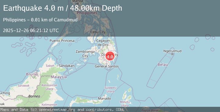 Map of MINDANAO, PHILIPPINES