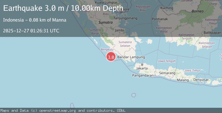 Map of SOUTHERN SUMATRA, INDONESIA