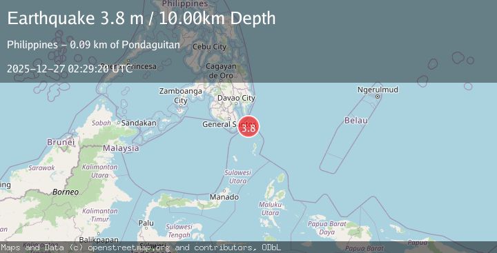 Map of MINDANAO, PHILIPPINES
