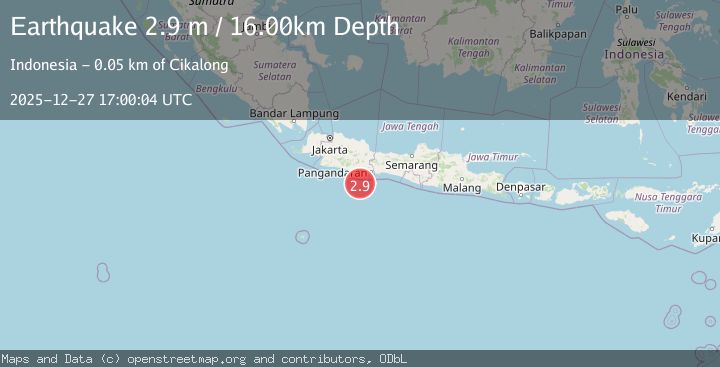 Map of JAVA, INDONESIA