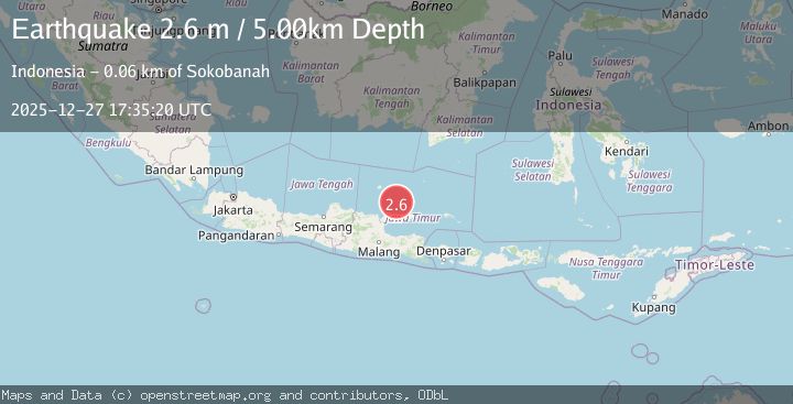 Map of JAVA, INDONESIA