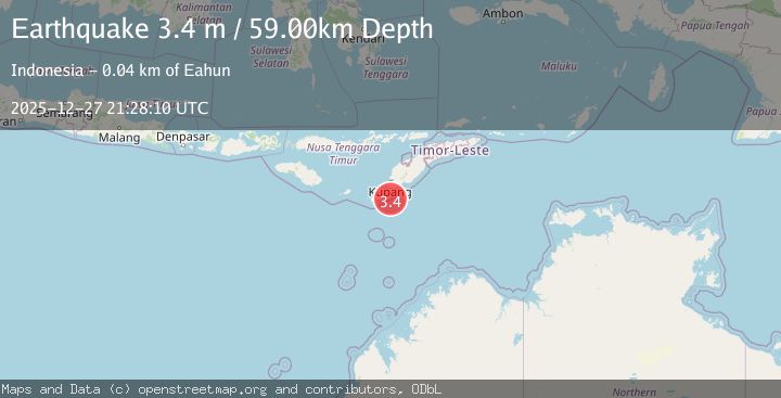 Map of TIMOR REGION, INDONESIA