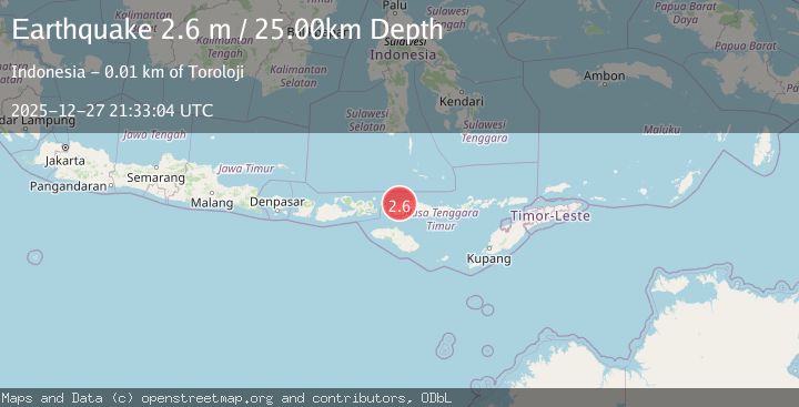 Map of FLORES REGION, INDONESIA