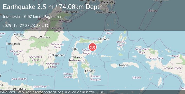 Map of SULAWESI, INDONESIA