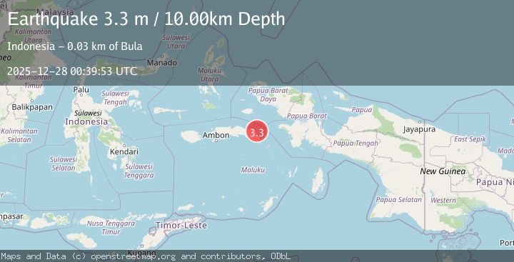 Map of SERAM, INDONESIA