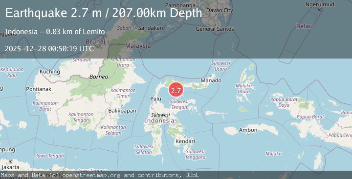 Map of MINAHASA, SULAWESI, INDONESIA