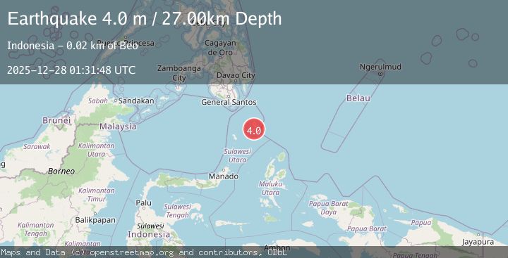 Map of KEPULAUAN TALAUD, INDONESIA