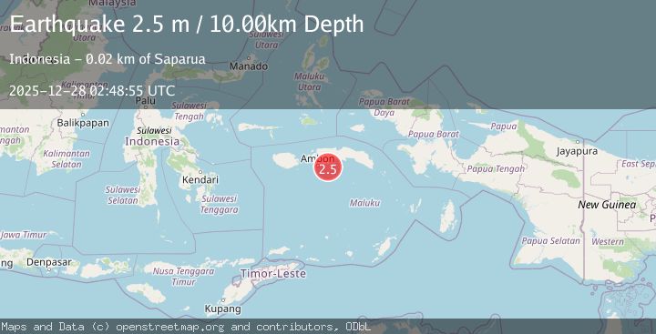 Map of SERAM, INDONESIA