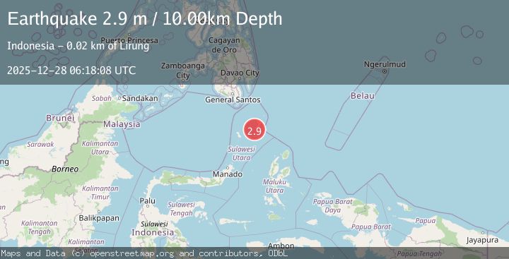 Map of KEPULAUAN TALAUD, INDONESIA