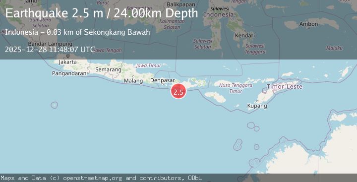 Map of LOMBOK REGION, INDONESIA
