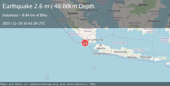 Map of SOUTHERN SUMATRA, INDONESIA