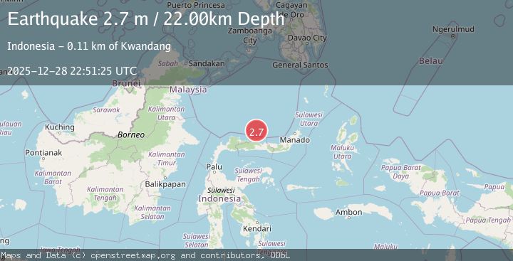Map of MINAHASA, SULAWESI, INDONESIA