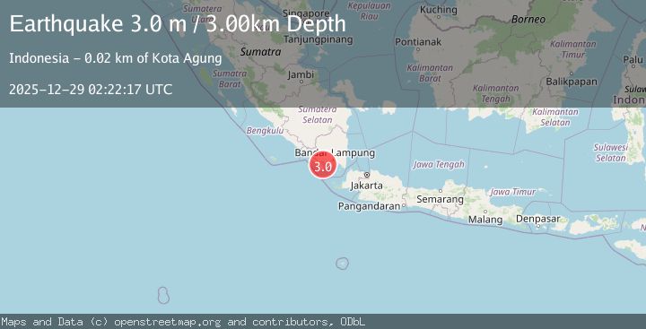 Map of SOUTHERN SUMATRA, INDONESIA