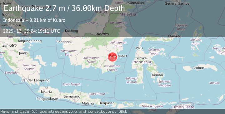 Map of KALIMANTAN, INDONESIA