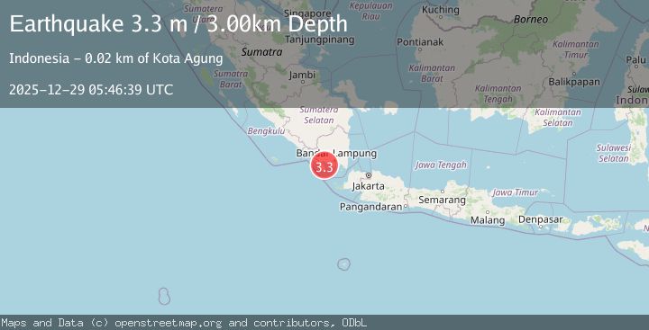 Map of SOUTHERN SUMATRA, INDONESIA