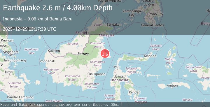 Map of KALIMANTAN, INDONESIA