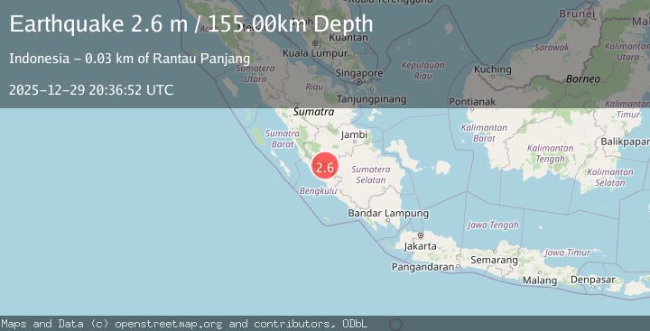 Map of SOUTHERN SUMATRA, INDONESIA