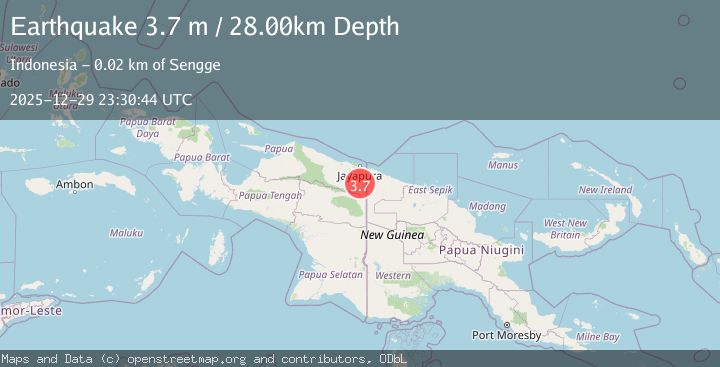 Map of PAPUA, INDONESIA