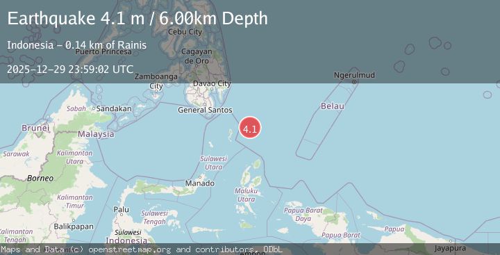 Map of NORTH OF HALMAHERA, INDONESIA