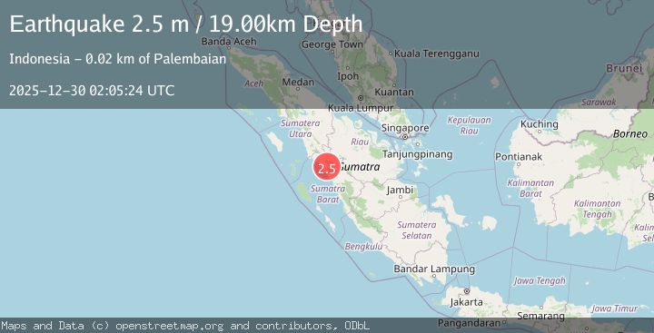 Map of SOUTHERN SUMATRA, INDONESIA
