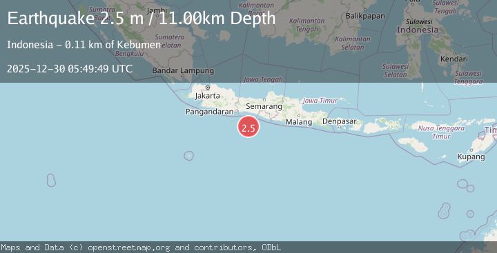 Map of JAVA, INDONESIA