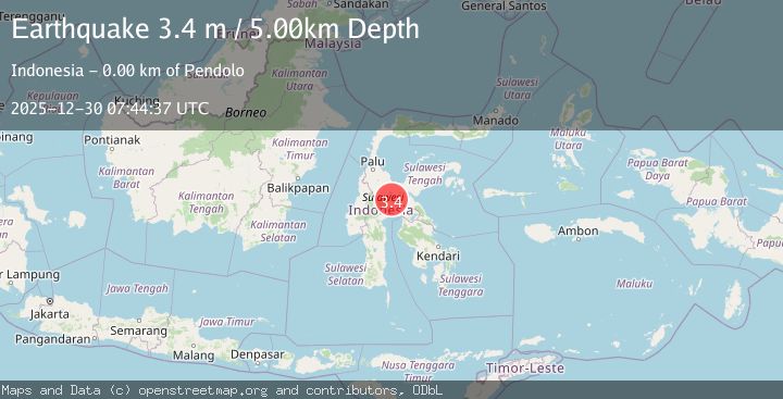 Map of SULAWESI, INDONESIA