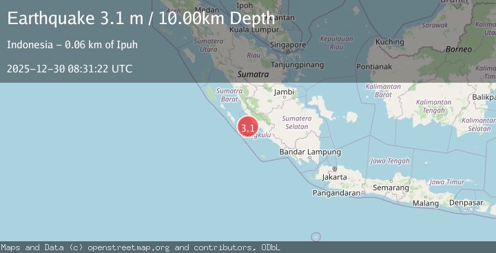 Map of SOUTHERN SUMATRA, INDONESIA