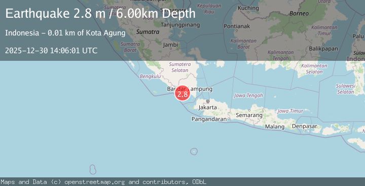 Map of SOUTHERN SUMATRA, INDONESIA