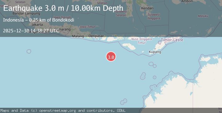 Map of SOUTH OF SUMBAWA, INDONESIA