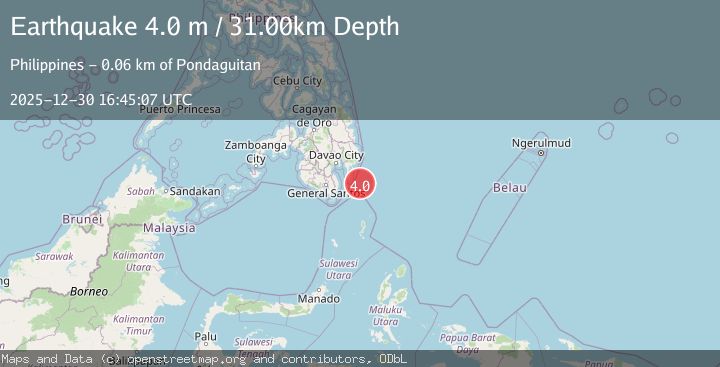 Map of MINDANAO, PHILIPPINES