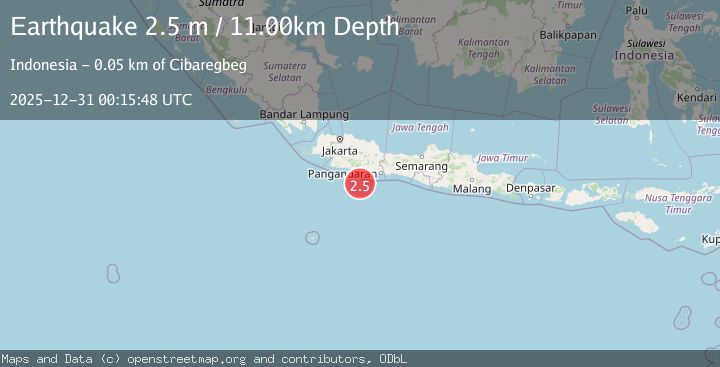 Map of JAVA, INDONESIA