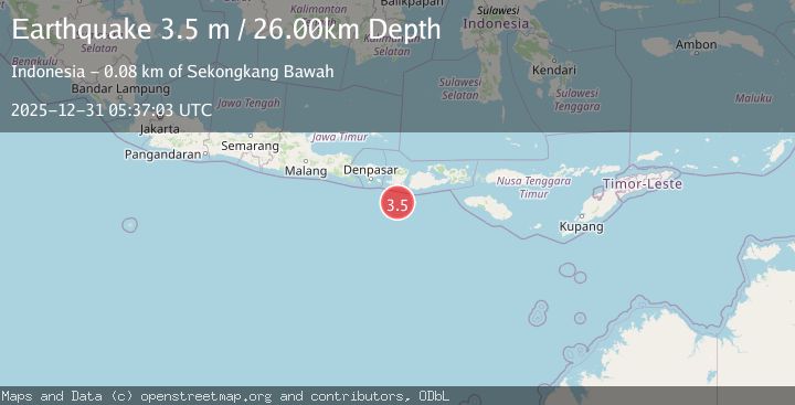 Map of LOMBOK REGION, INDONESIA