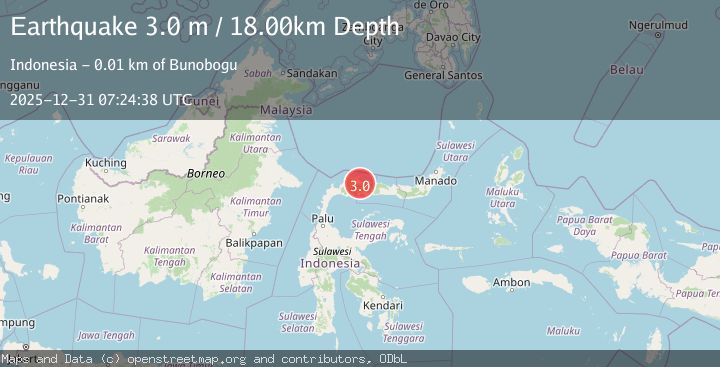 Map of MINAHASA, SULAWESI, INDONESIA